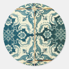 Pegatina Redonda Azulejos