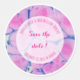 Pegatina Redonda Azules y rosados