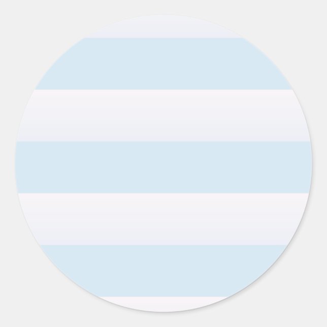 Pegatina Redonda Azure Beach Stripe (Anverso)