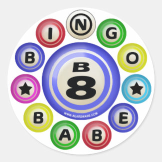 Pegatina Redonda B8 Bingo Babe