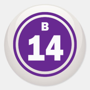 PEGATINA REDONDA B-14-BINGO BALL