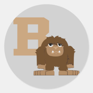 Pegatina Redonda B es para Bigfoot