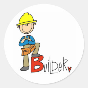 Pegatina Redonda B es para Builder