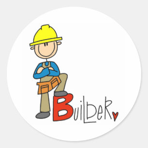 Pegatina Redonda B es para Builder