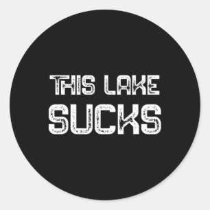 Pegatina Redonda B Pescado Crappie Lure Diciendo Curiosa Pesca Este