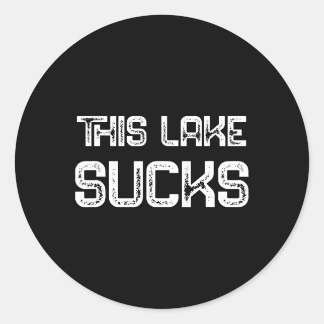 Pegatina Redonda B Pescado Crappie Lure Diciendo Curiosa Pesca Este (Anverso)