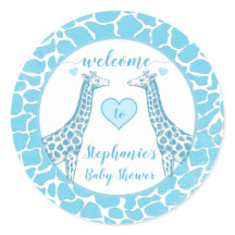Baby Boy Blue Giraffe Baby Shower