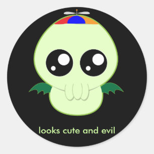 Pegatina Redonda Baby Boy Cthulhu
