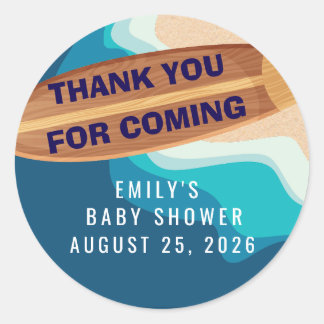 Pegatina Redonda Baby Boy On Board Thank You Sticker