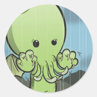 Pegatina Redonda Baby Cthulhu - Pegatinas