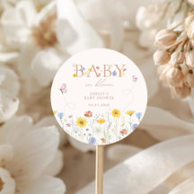 Baby In Bloom Colorful Wildflower Baby Shower