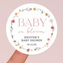Baby In Bloom Floral Wildflower Chica Baby Shower
