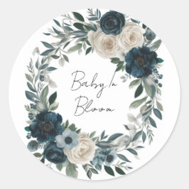 Pegatina Redonda Baby In Bloom: Un Baby Shower inspirado en el jard