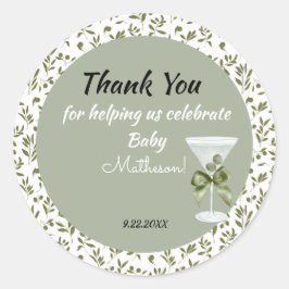 Pegatina Redonda Baby Martini 'tini-uno' 