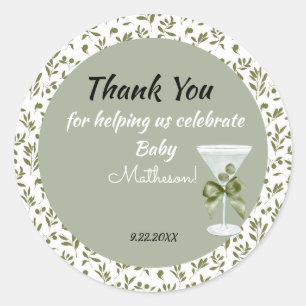 Pegatina Redonda Baby Martini 'tini-uno' 
