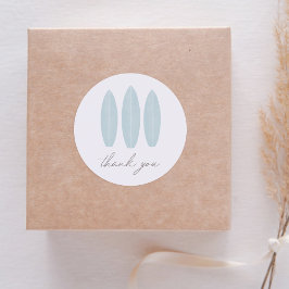 Pegatina Redonda Baby on Board Surfboard Baby Shower Gracias