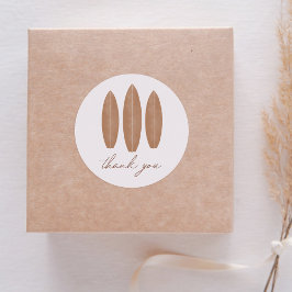 Pegatina Redonda Baby on Board Surfboard Baby Shower Gracias