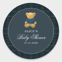 Baby Shower azul de la Marina de Oso de Teddy