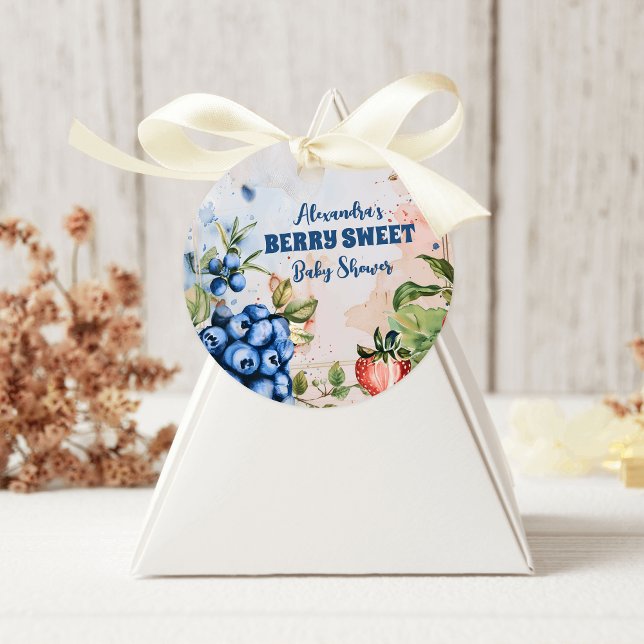 Pegatina Redonda Baby Shower Berry Sweet Wild Berries (Subido por el creador)
