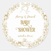 Baby Shower Bow Floral Fall