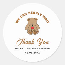 Baby Shower Brown Teddy Bear Podemos Esperar