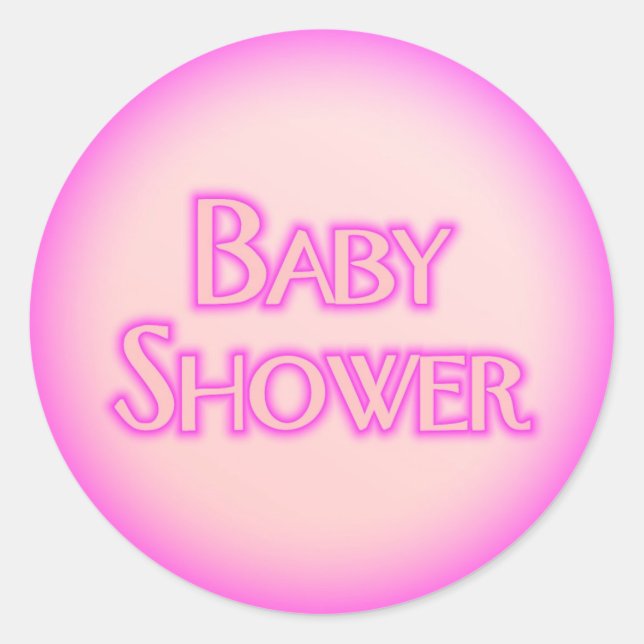 Pegatina Redonda Baby Shower Bubble (Anverso)