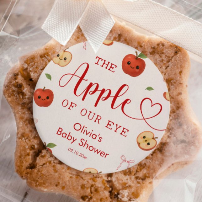 Pegatina Redonda Baby Shower de Apple of Our Eye (Subido por el creador)