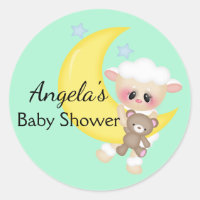Baby Shower de Lamb and Crescent Moon