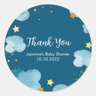 Pegatina Redonda Baby Shower de Little Star