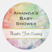 Baby Shower de pintura abstracta con textura grues