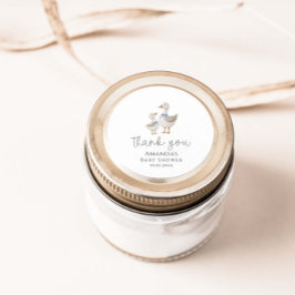 Pegatina Redonda Baby Shower de Silly Goose