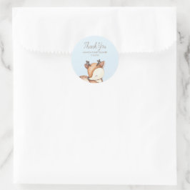 Pegatina Redonda Baby Shower de Woodland Animals