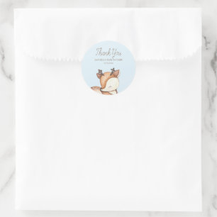 Pegatina Redonda Baby Shower de Woodland Animals