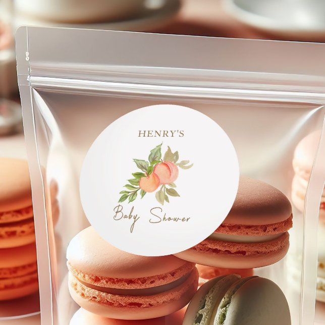 Pegatina Redonda Baby Shower dulce de fruta de bollitos (Subido por el creador)