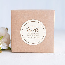 Pegatina Redonda Baby Shower Haga Un Gran Favor De La Fiesta