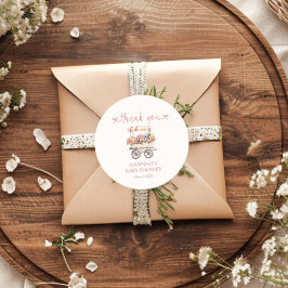 Pegatina Redonda Baby Shower local