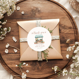 Pegatina Redonda Baby Shower local