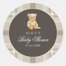 Baby Shower neutro de Preppy Bear Soft