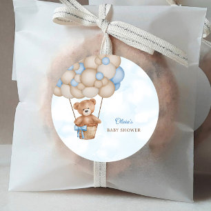 Pegatina Redonda Baby Shower No Podemos Esperar Bebé