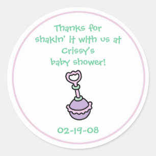 Pegatina Redonda Baby Shower Party Favor Sticker