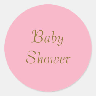 Pegatina Redonda Baby Shower. Pegatinas