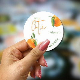 Pegatina Redonda Baby Shower personalizado