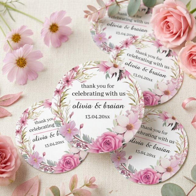 Pegatina Redonda Baby Shower Stickers – Custom Labels & Decorations (Subido por el creador)