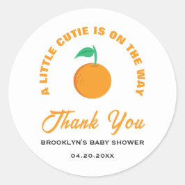 Pegatina Redonda Baby Shower Un Poco De Círculo De Género Neutral