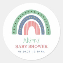 Baby Shower virtual de arco iris suave