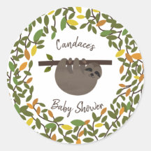 Baby Sloth Autumn Greenery Baby Shower