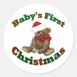 Pegatina Redonda Babys 1.ᵉʳ Navidades