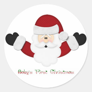 Pegatina Redonda Babys 1.ᵉʳ Navidades