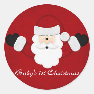 Pegatina Redonda Babys 1.ᵉʳ Navidades