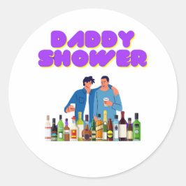 Pegatina Redonda Babyshower Gifts for him Baby Announcement Gift 